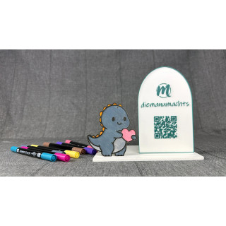 süßer Dino mit Herz rechts