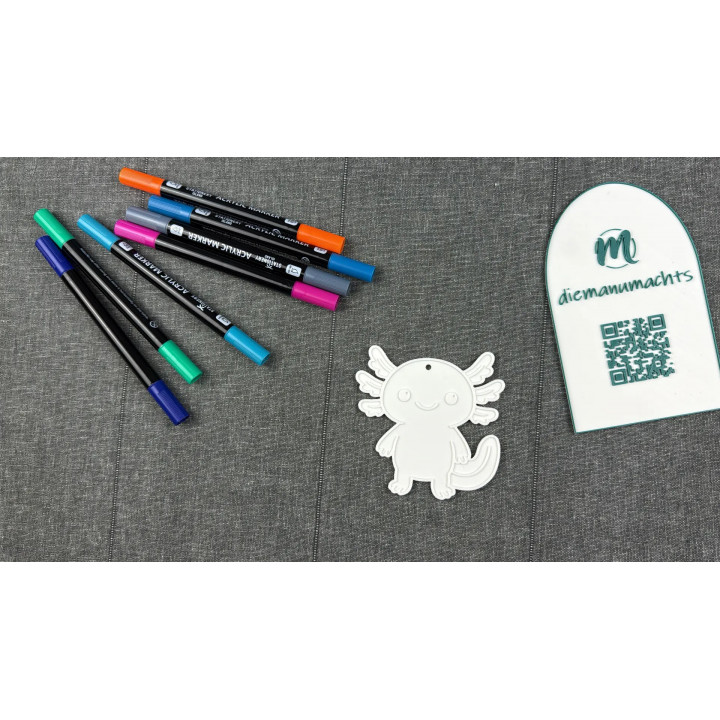 Axolotl mit Aufhängung