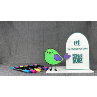 Vogel mit Herzschwanz