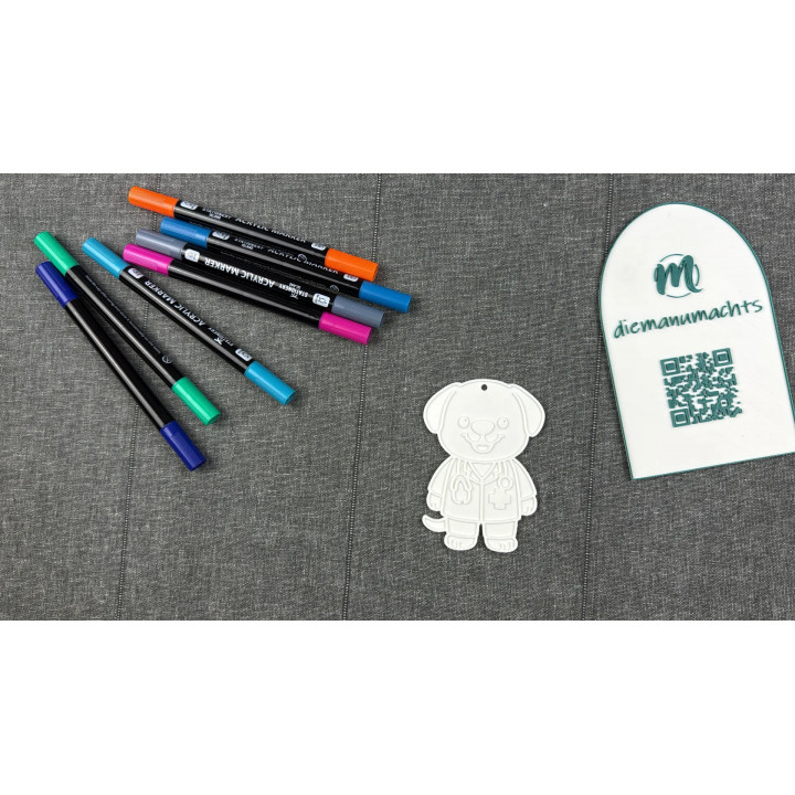  Tierarzt-Hund (mit Stethoskop) mit Aufhängung