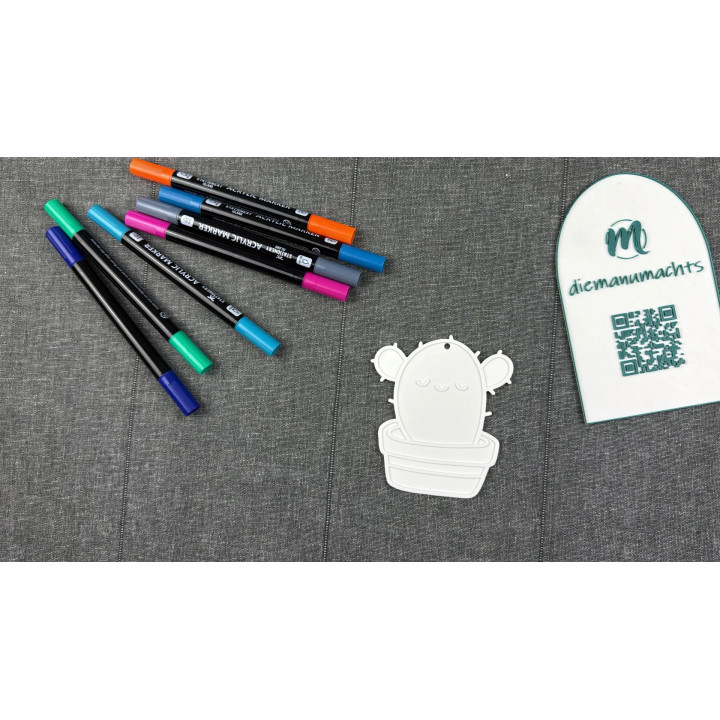  Kaktus mit Topf mit Aufhängung