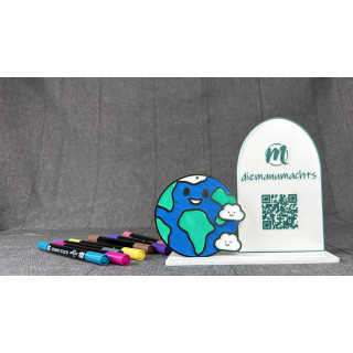 Planet Erde mit Wolken