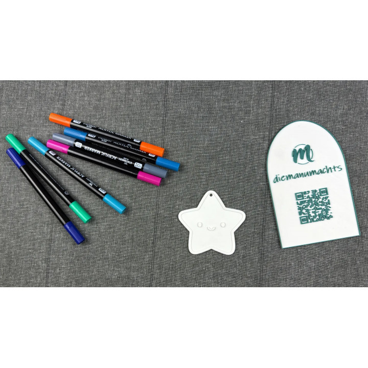  Ausmalfigur Stern mit Aufhängung