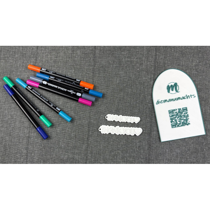  Thank You Anhänger Größenvergleich