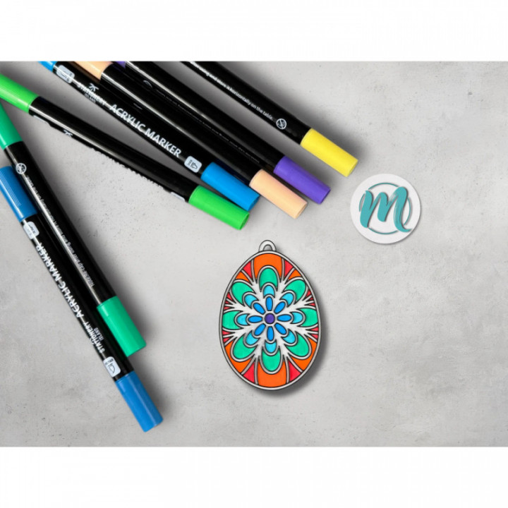 Osterei "Mandala-Blüte"