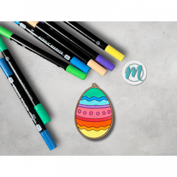 Osterei "Vielseitige Wellen"