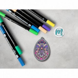 Osterei "Kaleidoskop" ausgemalt