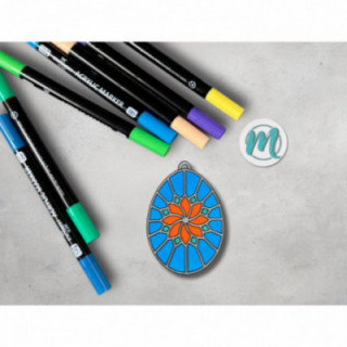 Strahlender Sonnenstern ausgemalt