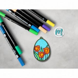 Tulpenzauber im Abendlicht ausgemalt