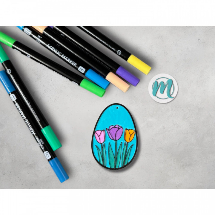 Zarte Frühlingsboten ausgemalt