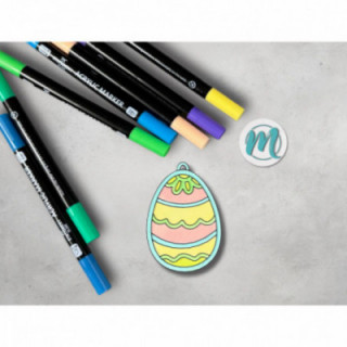 Farbenfrohe Wellenreiter - DIY Malvorlage