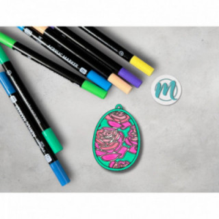 Romantisches Rosenmeer ausgemalt