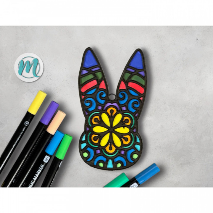 Mandala-Meisterhase ausgemalt