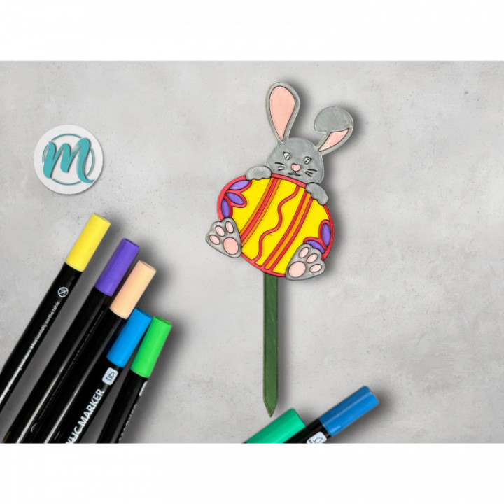 Kletterhase Stecker – DIY für den Blumentopf